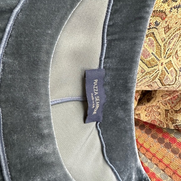 *Piazza Sempione Womens tunic dress crushed velvet blue green size 44 - Picture 5 of 9